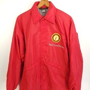 Vtg Pla Jac Ross County Gospel Music Club Snap Front Jacket Men's 44L-46 Red